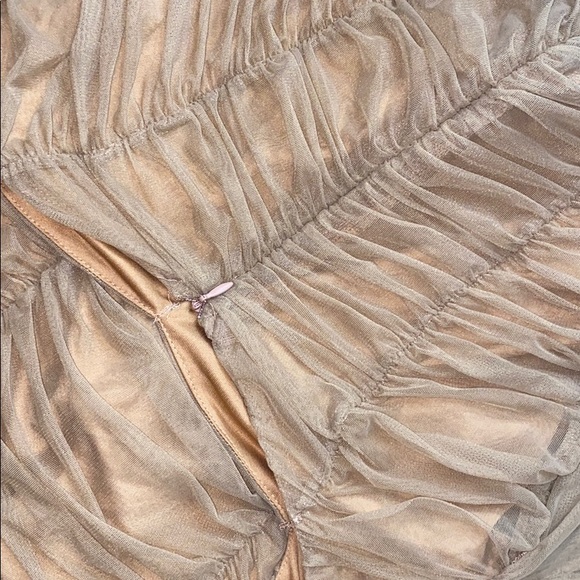 Nude Mesh Nude Tan Dress - Picture 5 of 5